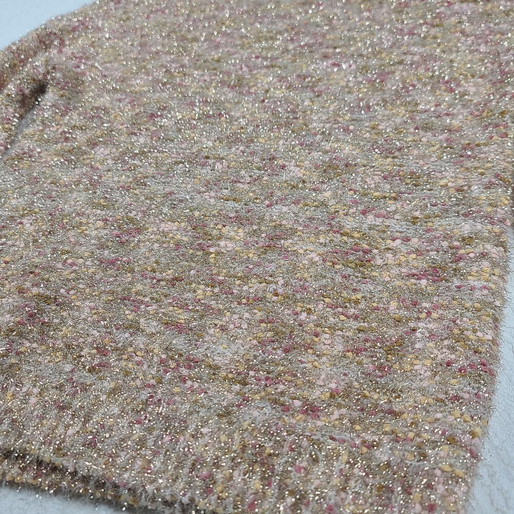 Lauren Conrad Popo Crewneck women's confetti metallic eyelash sweater Size XL - Picture 4 of 11
